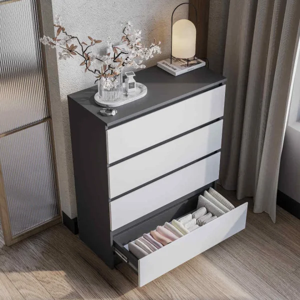 Комод Шарм КМ-02 графит/белый