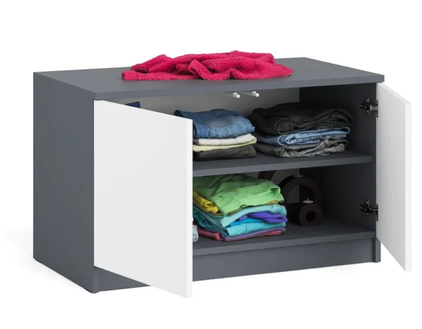 Тумба/антресоль МА 900.1 графит/белый Тумба/антресоль МА 900.1 графит/белый