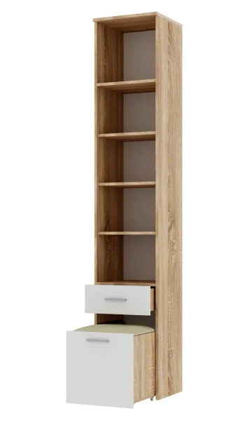 Пенал Италия П-400 1Я дуб сонома/белый глянец