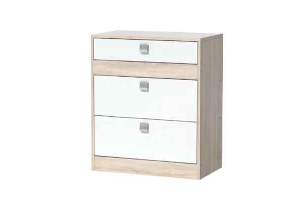 Комод Галактика дуб сонома/белый глянец