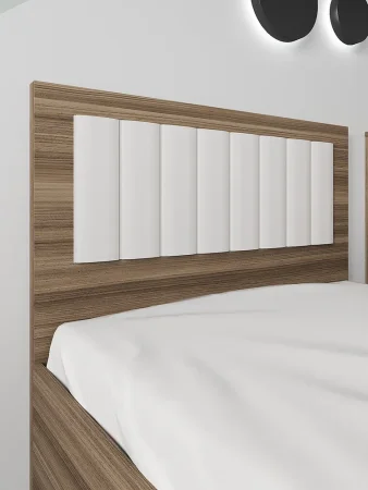 Кровать односпальная Роза 90 орех франклин/белый софт