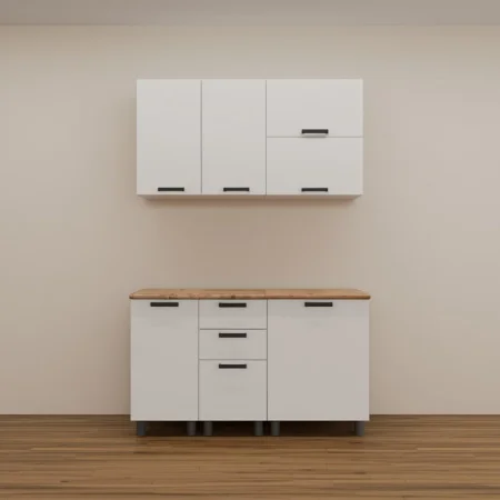 Кухонный гарнитур Лаванда 1,4 молочный