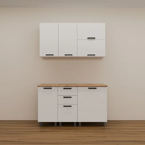 Кухонный гарнитур Лаванда 1,4 молочный