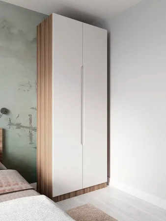 Шкаф Роза 900 орех франклин/белый софт тренто