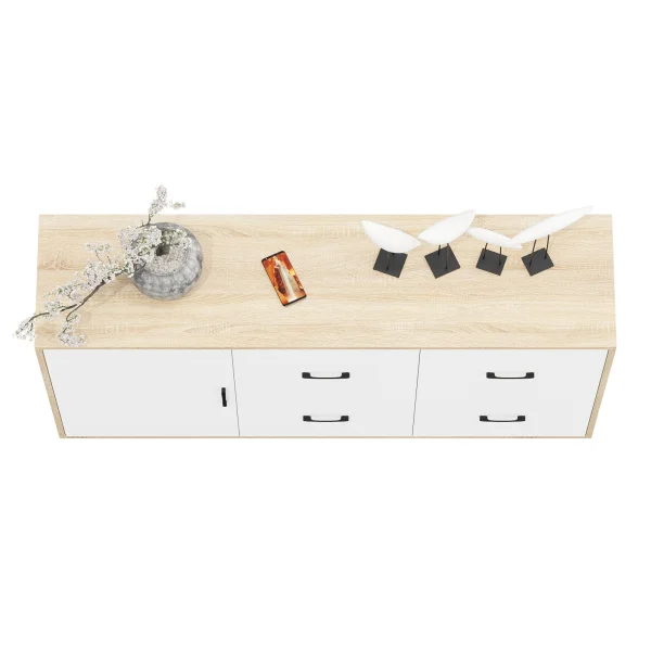 Комод 125-1504 дуб сонома/белый