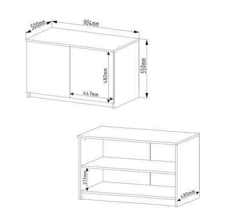 Тумба антресоль Мори МА 900.1 сатин