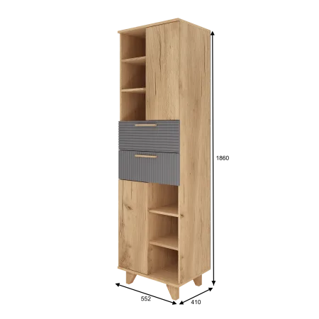 Стеллаж Ньерд дуб вотан/черника