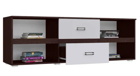 Тумба ТВ Ким венге/белый глянец