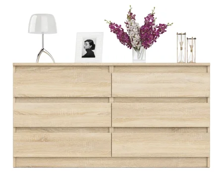 Комод на шесть ящиков МК 1380.6 дуб сонома