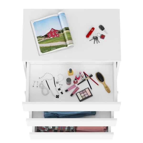 Узкий комод пять ящиков МК 700.5 белый