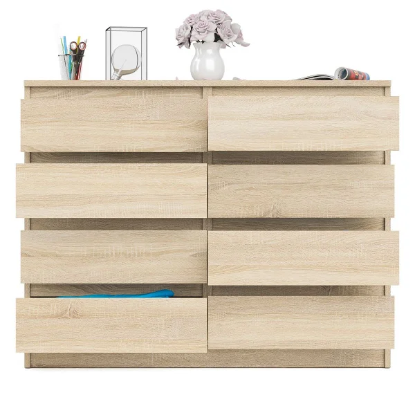 Комод восемь выдвижных ящиков МК 1200.8 дуб сонома