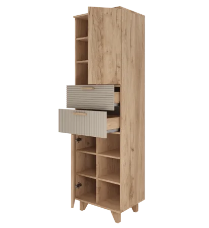 Стеллаж Ньерд дуб вотан/ива пепельная