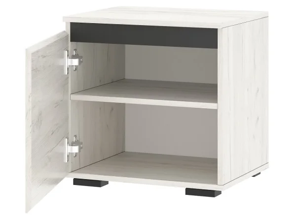 Тумба Гретта 500 с вешалкой дуб крафт белый