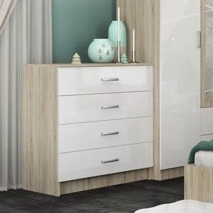 Комод Софи СКМ 800.1 дуб сонома/белый глянец