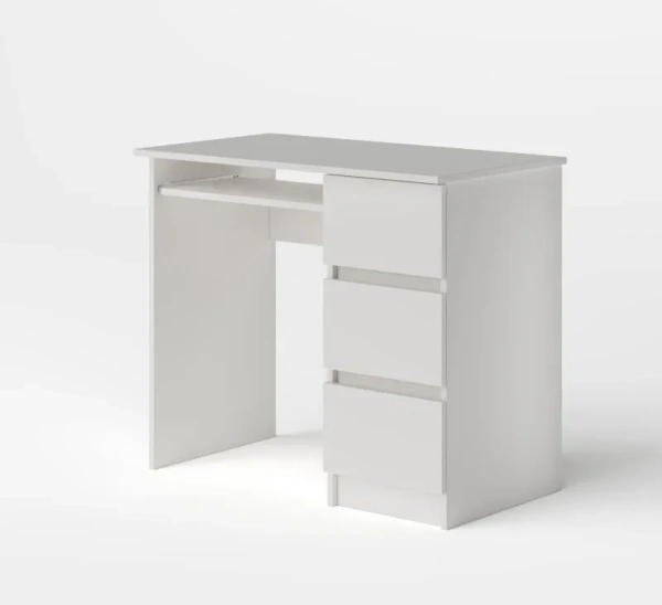 Стол письменный Охта Лайт 6.3 белый правый