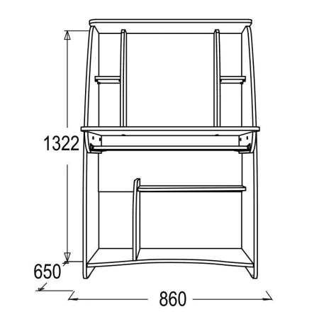 Компьютерный стол СК-3 ясень анкор темный/ясень анкор светлый