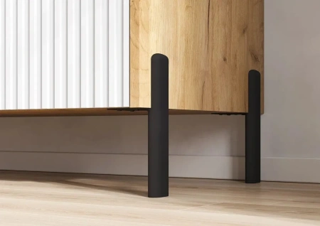 Комод Оливия (металл) дуб крафт/браш вайт