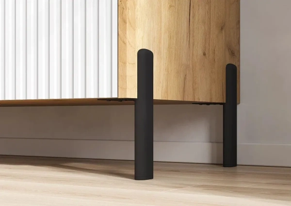 Комод Оливия (металл) дуб крафт/браш вайт