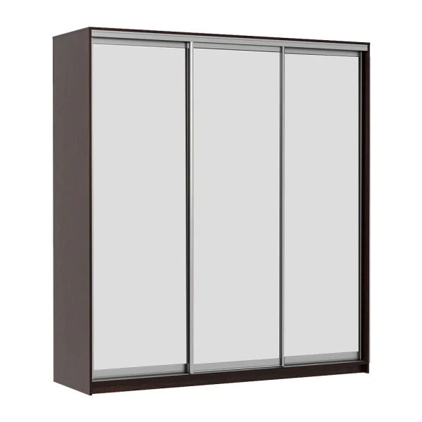 Шкаф-купе трехдверный Мираж 17 зеркальный венге