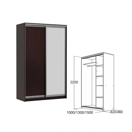 Шкаф-купе Мираж 15.1 венге