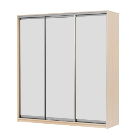 Шкаф-купе трехдверный Мираж 17 зеркальный дуб млечный
