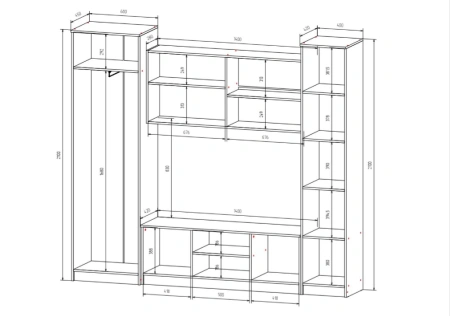 Гостиная Герда белое дерево
