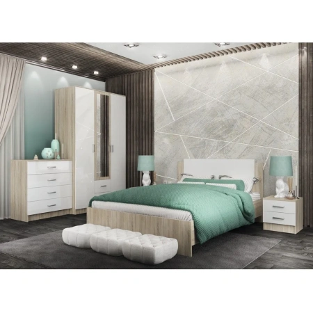 Комод Софи СКМ 800.1 дуб сонома/белый глянец