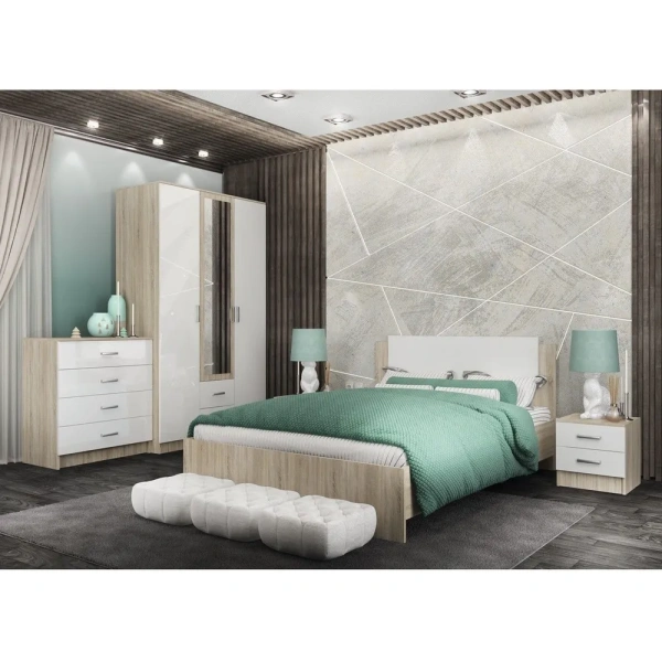 Комод Софи СКМ 800.1 дуб сонома/белый глянец