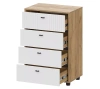 Комод Милан 4 ящика дуб золотой/белый матовый