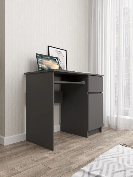 Стол письменный Мори МС-1 правый графит