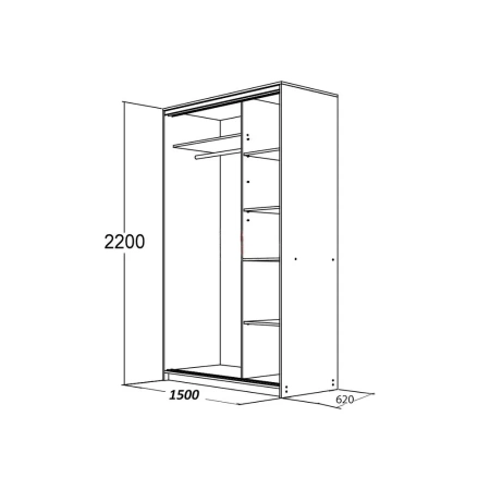 Шкаф-купе Мираж 15.2 венге