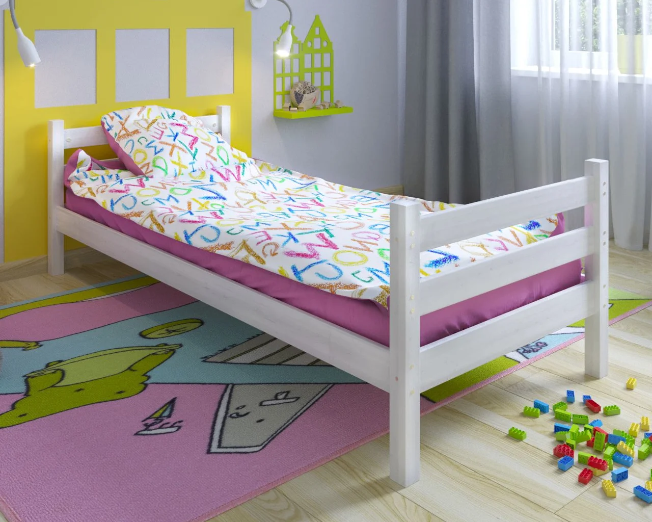 детская кровать соня 3 с бортиками